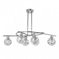 Distribuidor - Lâmpadas Diversas | Lâmpadas Modernas | LAMPARA VARANASI 6XG9 CROMO REGX65X30 CM Ref: 154456020